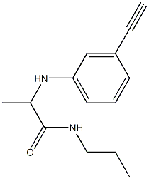 2-[(3-ethynylphenyl)amino]-N-propylpropanamide Struktur