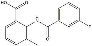 2-[(3-fluorobenzoyl)amino]-3-methylbenzoic acid Struktur