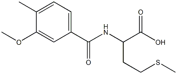 2-[(3-methoxy-4-methylphenyl)formamido]-4-(methylsulfanyl)butanoic acid Struktur