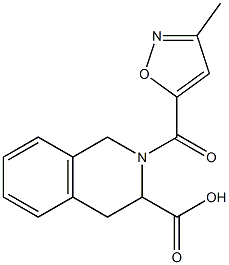 2-[(3-methyl-1,2-oxazol-5-yl)carbonyl]-1,2,3,4-tetrahydroisoquinoline-3-carboxylic acid Struktur