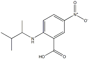 2-[(3-methylbutan-2-yl)amino]-5-nitrobenzoic acid Struktur