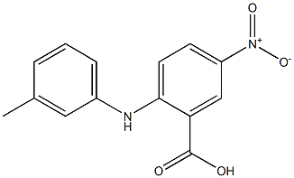 2-[(3-methylphenyl)amino]-5-nitrobenzoic acid Struktur