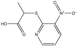 2-[(3-nitropyridin-2-yl)thio]propanoic acid Struktur