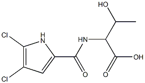 2-[(4,5-dichloro-1H-pyrrol-2-yl)formamido]-3-hydroxybutanoic acid Struktur