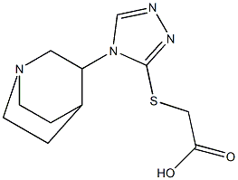 2-[(4-{1-azabicyclo[2.2.2]octan-3-yl}-4H-1,2,4-triazol-3-yl)sulfanyl]acetic acid Struktur