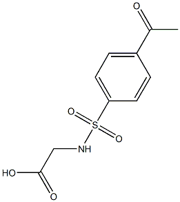 2-[(4-acetylbenzene)sulfonamido]acetic acid Struktur