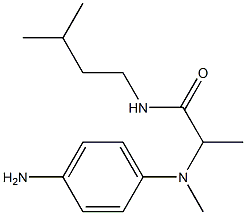 2-[(4-aminophenyl)(methyl)amino]-N-(3-methylbutyl)propanamide Struktur