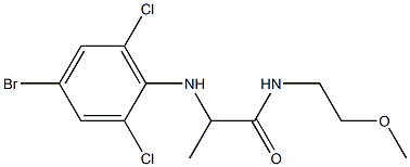 2-[(4-bromo-2,6-dichlorophenyl)amino]-N-(2-methoxyethyl)propanamide Struktur