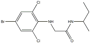 2-[(4-bromo-2,6-dichlorophenyl)amino]-N-(butan-2-yl)acetamide Struktur