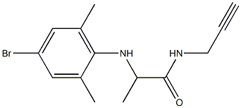 2-[(4-bromo-2,6-dimethylphenyl)amino]-N-(prop-2-yn-1-yl)propanamide Struktur