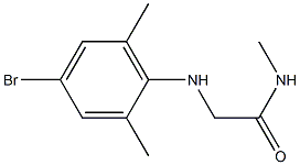 2-[(4-bromo-2,6-dimethylphenyl)amino]-N-methylacetamide Struktur