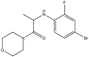 2-[(4-bromo-2-fluorophenyl)amino]-1-(morpholin-4-yl)propan-1-one Struktur