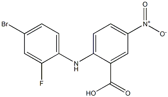 2-[(4-bromo-2-fluorophenyl)amino]-5-nitrobenzoic acid Struktur