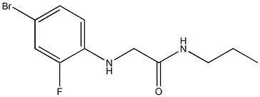 2-[(4-bromo-2-fluorophenyl)amino]-N-propylacetamide Struktur