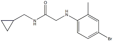 2-[(4-bromo-2-methylphenyl)amino]-N-(cyclopropylmethyl)acetamide Struktur