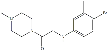 2-[(4-bromo-3-methylphenyl)amino]-1-(4-methylpiperazin-1-yl)ethan-1-one Struktur