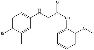 2-[(4-bromo-3-methylphenyl)amino]-N-(2-methoxyphenyl)acetamide Struktur