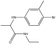 2-[(4-bromo-3-methylphenyl)amino]-N-ethylpropanamide Struktur