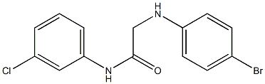 2-[(4-bromophenyl)amino]-N-(3-chlorophenyl)acetamide Struktur