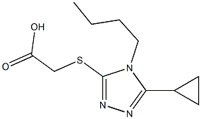 2-[(4-butyl-5-cyclopropyl-4H-1,2,4-triazol-3-yl)sulfanyl]acetic acid Struktur