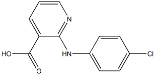 2-[(4-chlorophenyl)amino]pyridine-3-carboxylic acid Struktur