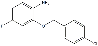 2-[(4-chlorophenyl)methoxy]-4-fluoroaniline Struktur