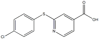 2-[(4-chlorophenyl)sulfanyl]pyridine-4-carboxylic acid Struktur