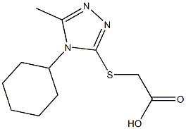 2-[(4-cyclohexyl-5-methyl-4H-1,2,4-triazol-3-yl)sulfanyl]acetic acid Struktur