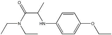 2-[(4-ethoxyphenyl)amino]-N,N-diethylpropanamide Struktur