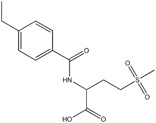 2-[(4-ethylphenyl)formamido]-4-methanesulfonylbutanoic acid Struktur