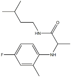 2-[(4-fluoro-2-methylphenyl)amino]-N-(3-methylbutyl)propanamide Struktur