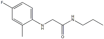 2-[(4-fluoro-2-methylphenyl)amino]-N-propylacetamide Struktur