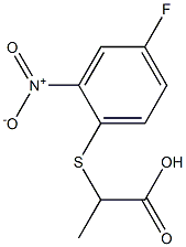 2-[(4-fluoro-2-nitrophenyl)sulfanyl]propanoic acid Struktur