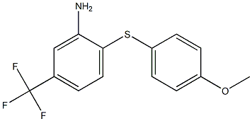 2-[(4-methoxyphenyl)sulfanyl]-5-(trifluoromethyl)aniline Struktur