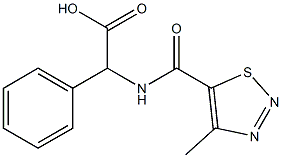 2-[(4-methyl-1,2,3-thiadiazol-5-yl)formamido]-2-phenylacetic acid Struktur