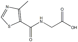 2-[(4-methyl-1,3-thiazol-5-yl)formamido]acetic acid Struktur