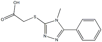 2-[(4-methyl-5-phenyl-4H-1,2,4-triazol-3-yl)sulfanyl]acetic acid Struktur