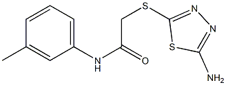 2-[(5-amino-1,3,4-thiadiazol-2-yl)sulfanyl]-N-(3-methylphenyl)acetamide Struktur