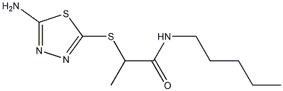 2-[(5-amino-1,3,4-thiadiazol-2-yl)sulfanyl]-N-pentylpropanamide Struktur