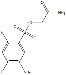 2-[(5-amino-2,4-difluorobenzene)sulfonamido]acetamide Struktur