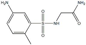 2-[(5-amino-2-methylbenzene)sulfonamido]acetamide Struktur