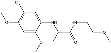 2-[(5-chloro-2,4-dimethoxyphenyl)amino]-N-(2-methoxyethyl)propanamide Struktur