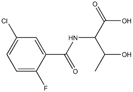 2-[(5-chloro-2-fluorophenyl)formamido]-3-hydroxybutanoic acid Struktur