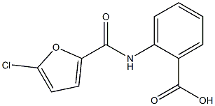 2-[(5-chlorofuran-2-)(methyl)amido]benzoic acid Struktur