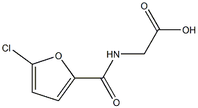 2-[(5-chlorofuran-2-yl)formamido]acetic acid Struktur