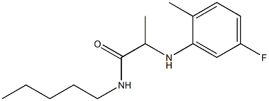 2-[(5-fluoro-2-methylphenyl)amino]-N-pentylpropanamide Struktur