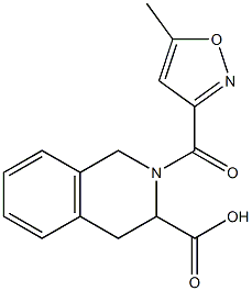 2-[(5-methyl-1,2-oxazol-3-yl)carbonyl]-1,2,3,4-tetrahydroisoquinoline-3-carboxylic acid Struktur