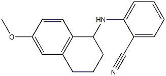 2-[(6-methoxy-1,2,3,4-tetrahydronaphthalen-1-yl)amino]benzonitrile Struktur