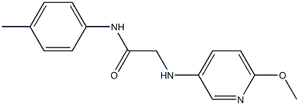 2-[(6-methoxypyridin-3-yl)amino]-N-(4-methylphenyl)acetamide Struktur