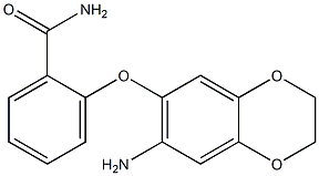 2-[(7-amino-2,3-dihydro-1,4-benzodioxin-6-yl)oxy]benzamide Struktur